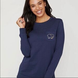 NWOT Navy ivory Ella long sleeve tee size smalll